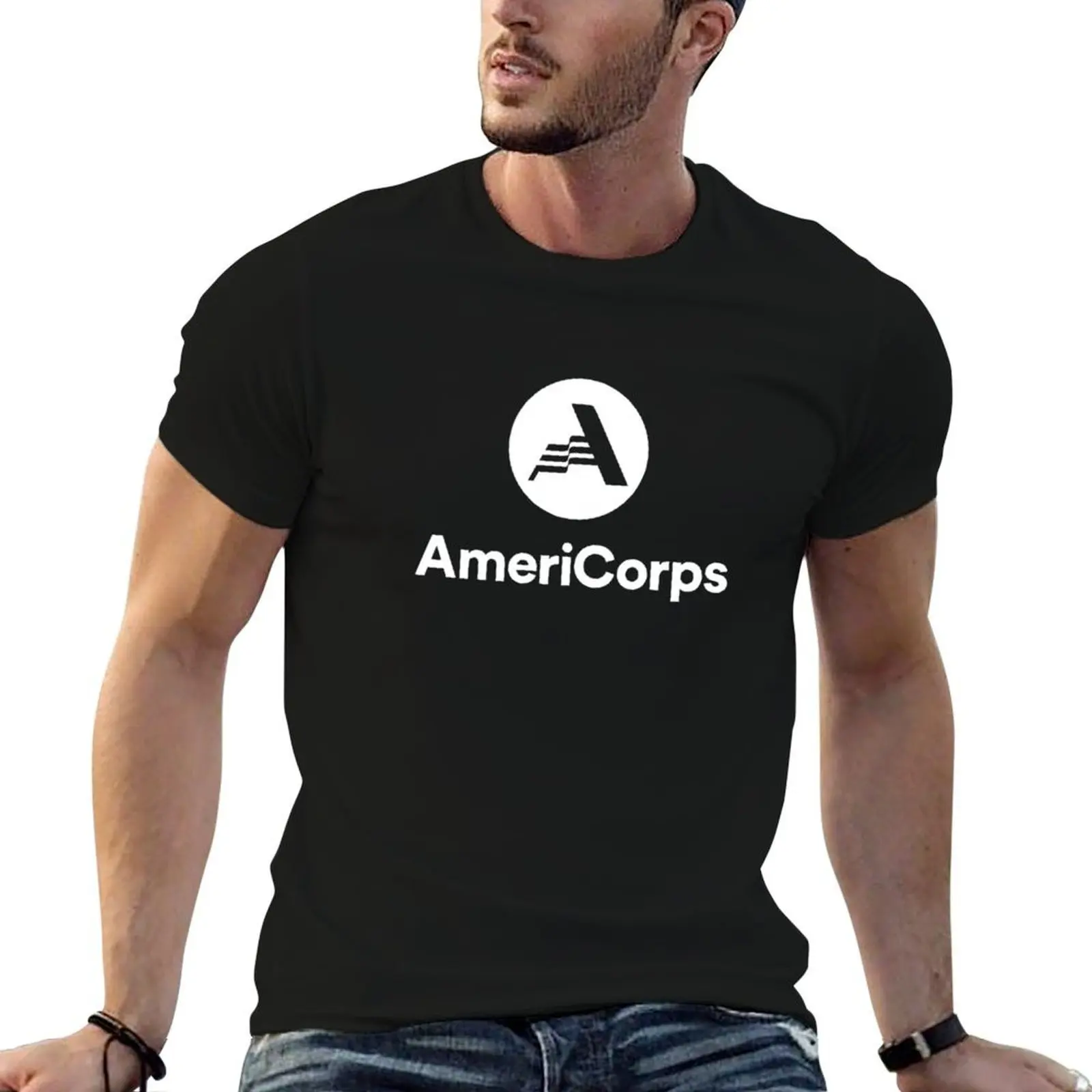 AMERICORPS -- New Logo T-Shirt black cotton t-shirt plain for man package graphic t shirts for man t shirt man designer T-shirt