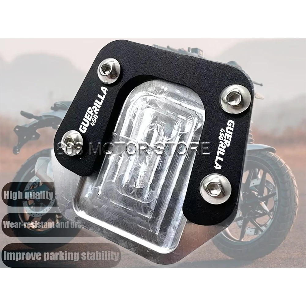 

For Guerrilla 450 guerrilla 450 Motorcycle Kickstand Foot Side Stand Extension Pad Support Plate