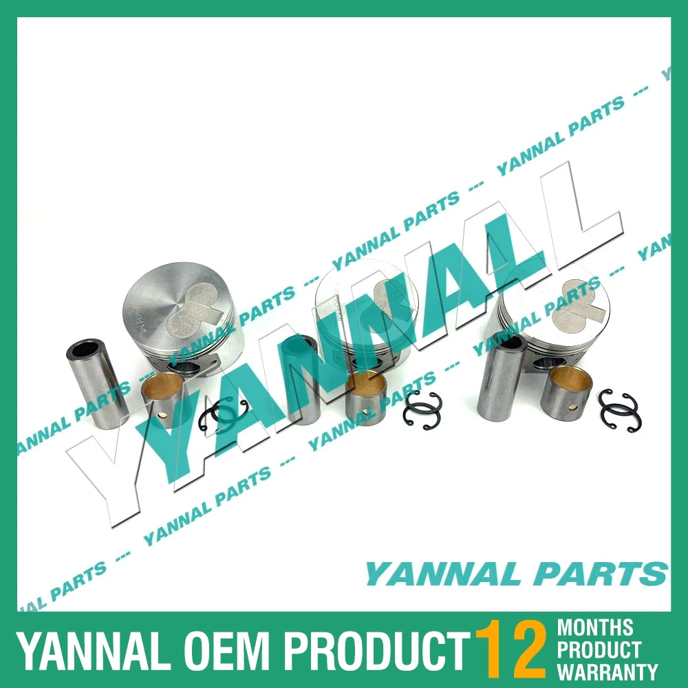 Piston + Ring Kit Set STD for Yanmar 3TNV66