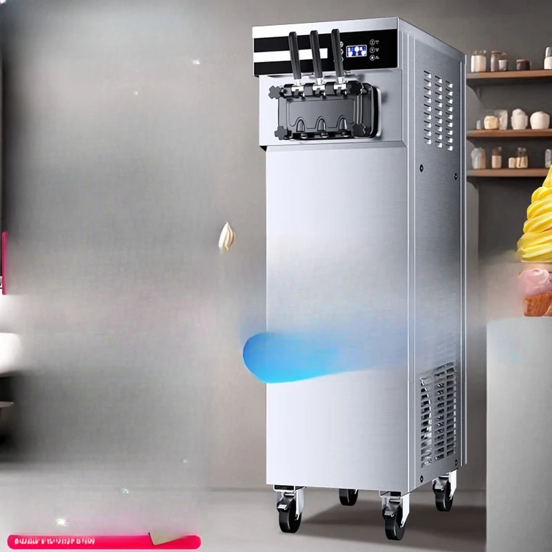 Ice cream machine Commercial vertical soft ice cream machine Three-head ice cream machine Stall automatic