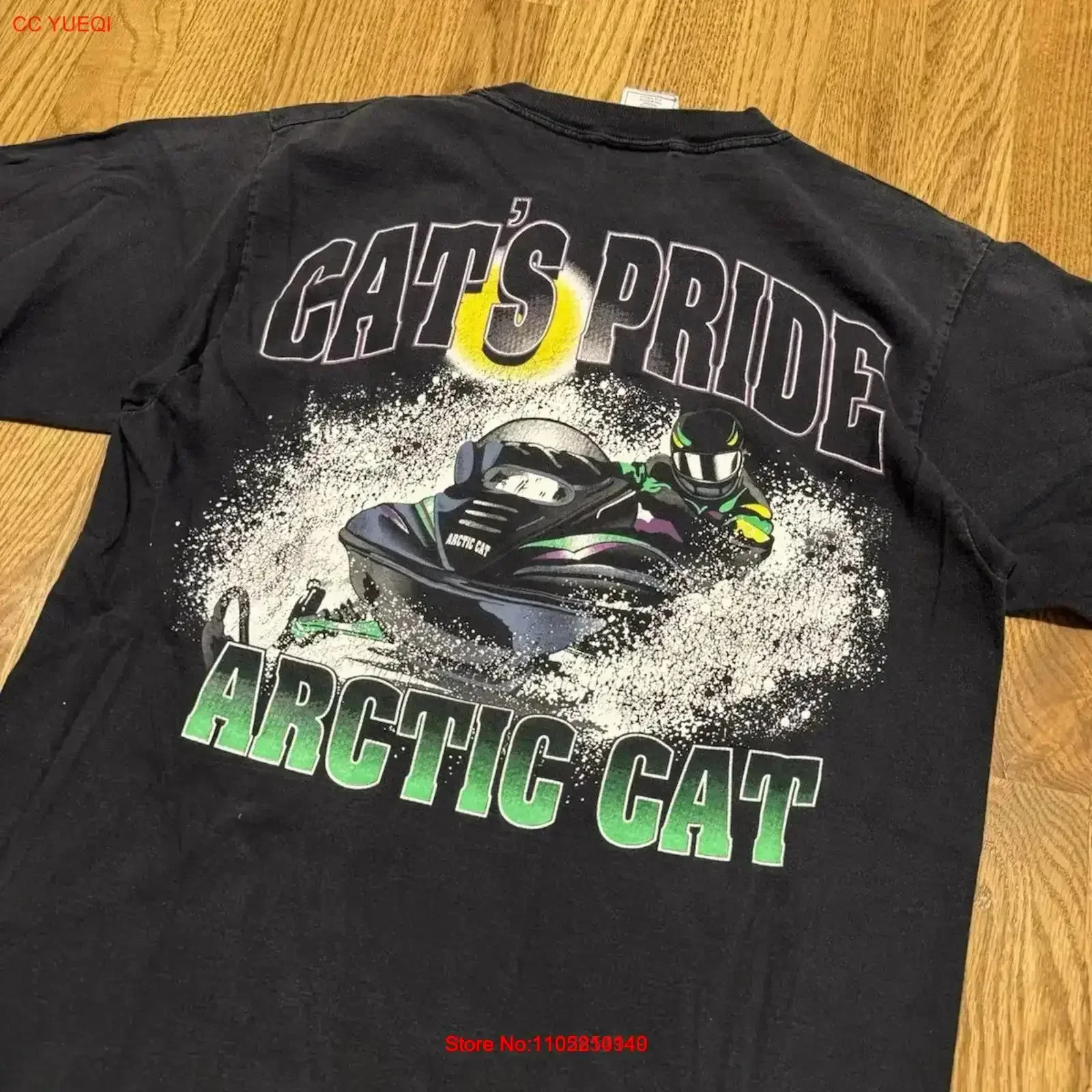 Vintage Arctic Cat Cat's Pride Snowmobile T Shirt Men's Size Medium 90s Vtg Washed Stylish Comfortable graphic vintage Washed