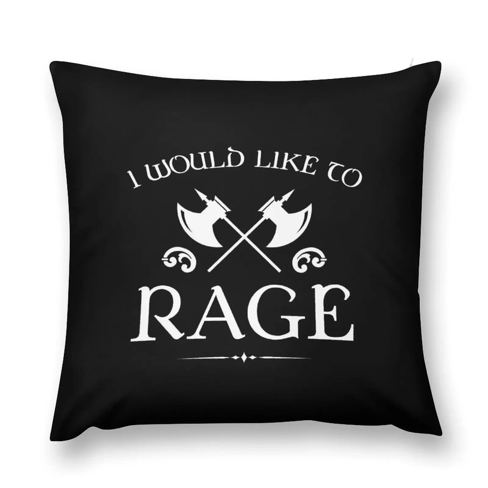 Barbarian - I Would Like To Rage Throw Pillow Custom Cushion Photo christmas supplies home decor items Cushions pillow