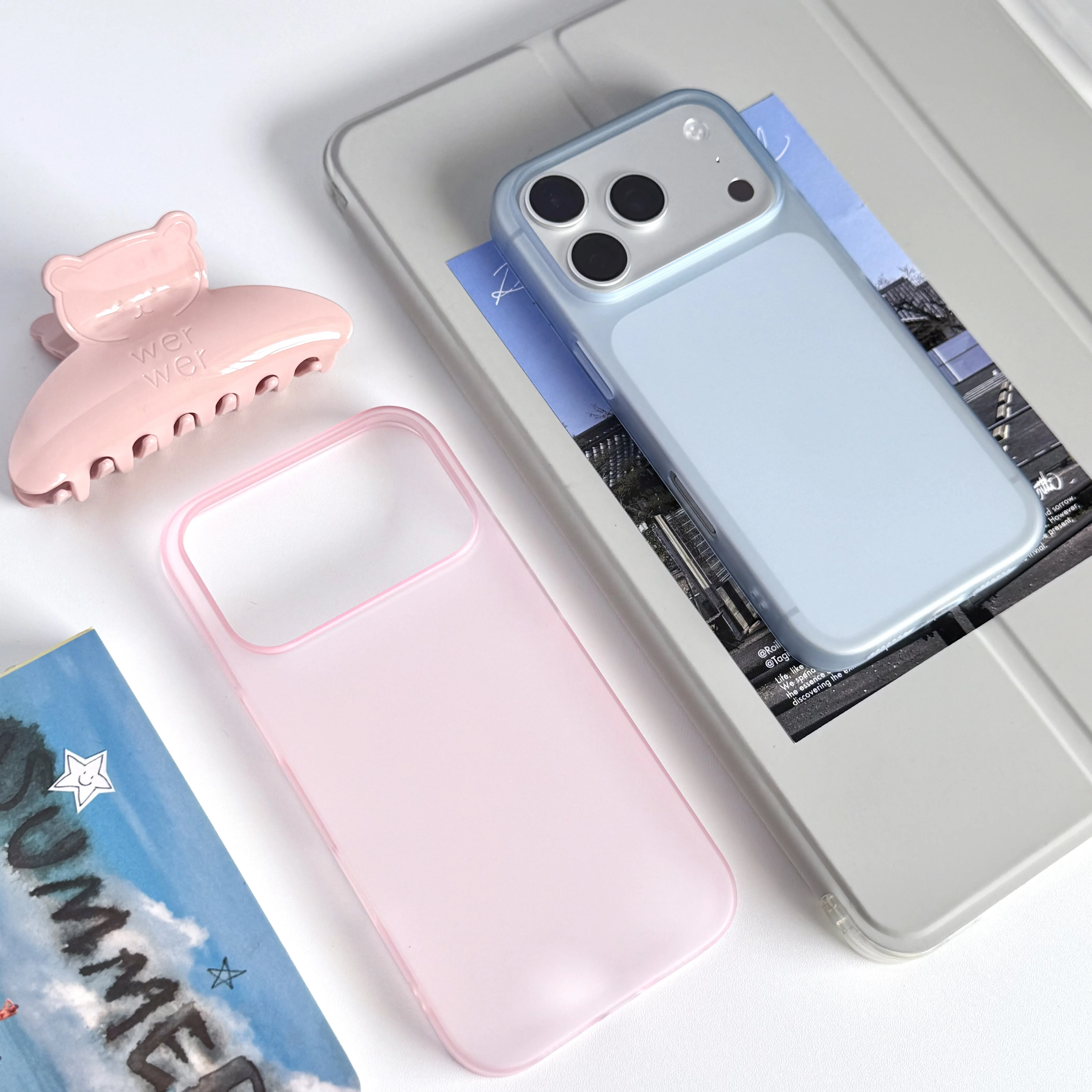 Ultra Thin Translucent Frosted PC Hard Case For iPhone Air 17 16 15 14 Plus 13 12 11 Pro Max Clear Matte Shockproof Armor Cover