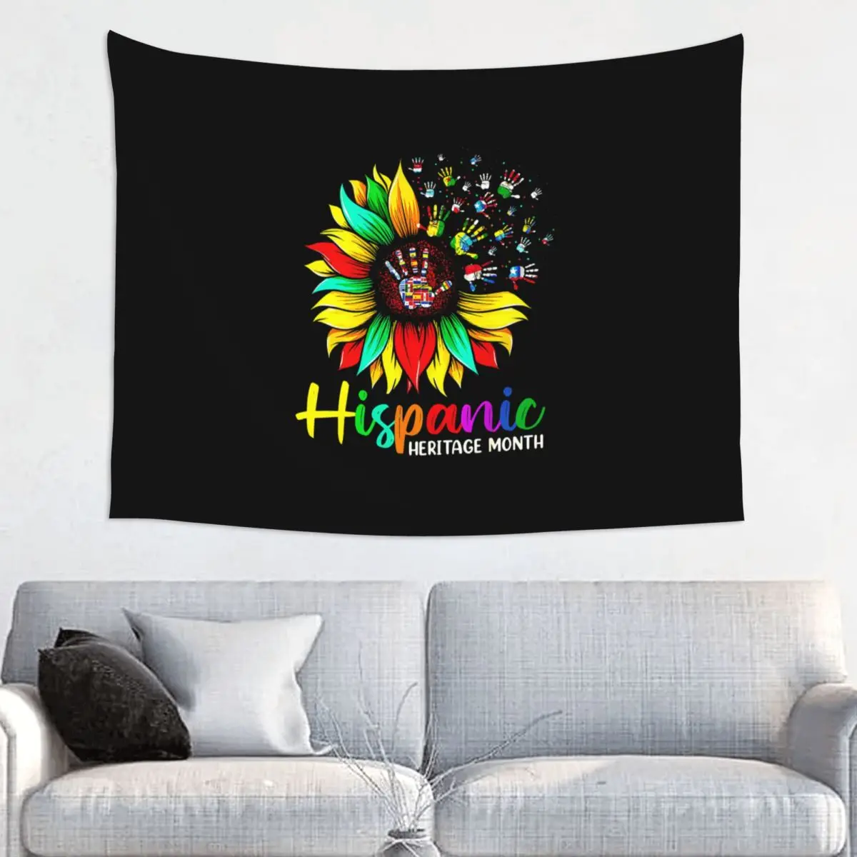 Celebrate Hispanic Heritage Month Tapestry Wall Hanging Hippie Fabric Tapestry Fantasy Wall Blanket Dorm Decor 95x73cm