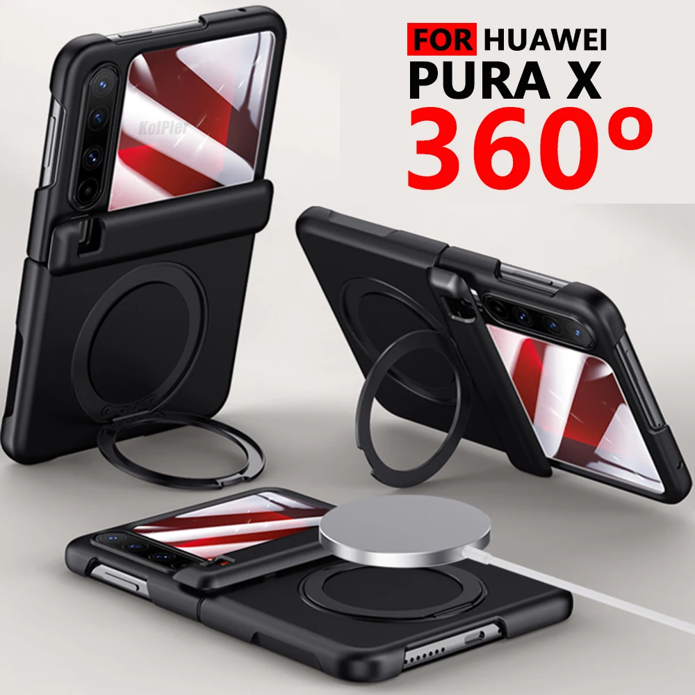 

PURAX Glass Screen Protector Stand Strong Magnetic Skin-friendly Feel Case For Huawei Pura X Protective Matte Holder Cover