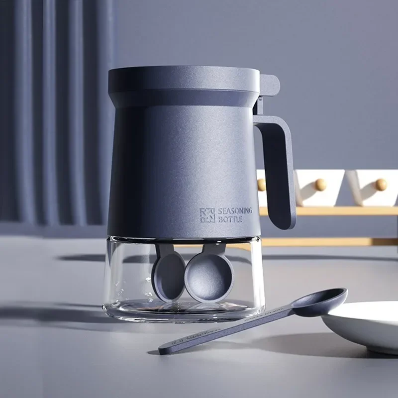

Seasoning Tools Storage Container Glass Bottle Kitchen Simple Cooking Sealed Moisture-proof Quantitative Salt Control House Tank