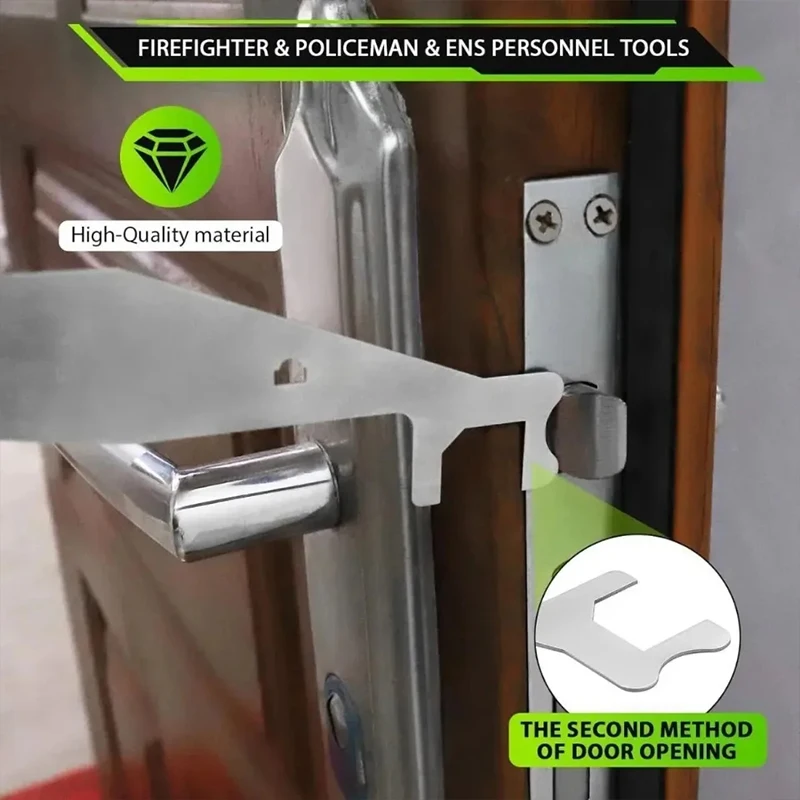 Stainless Steel Lock Picking Fire Tool Fast Opener Practical Locksmith Kit for Professionals Multi-Functional Firefighters Tools