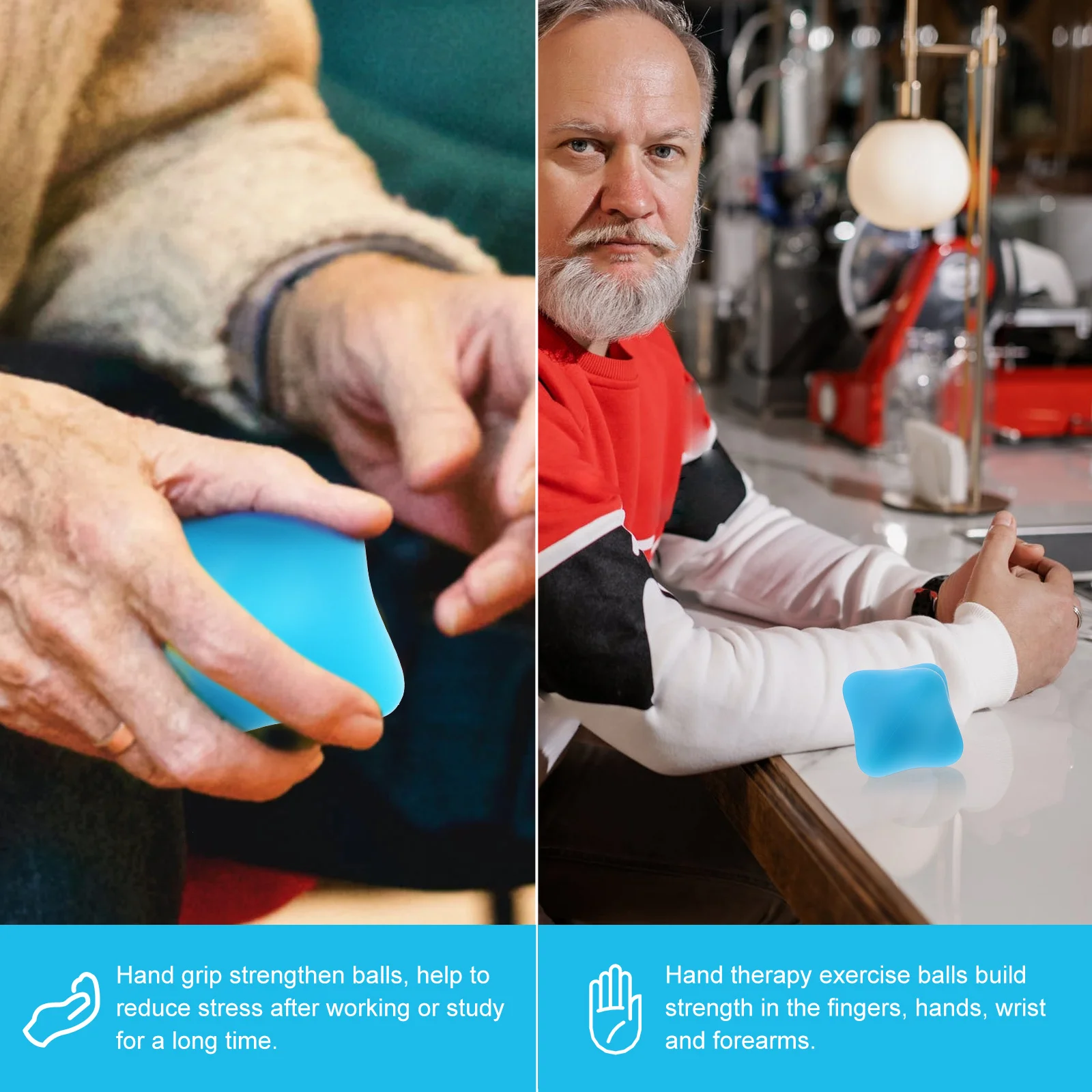 

Silicone Hexagonal Hand Massage Ball Finger Training Ball Palm Massager Finger Therapy Hand Strength Exercise