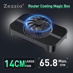 Zezzio Z-X3 Router Base di raffreddamento staffa ventola Rack interfaccia di alimentazione USB 140mm staffa WIFI di rete Magic Box Host Cooling