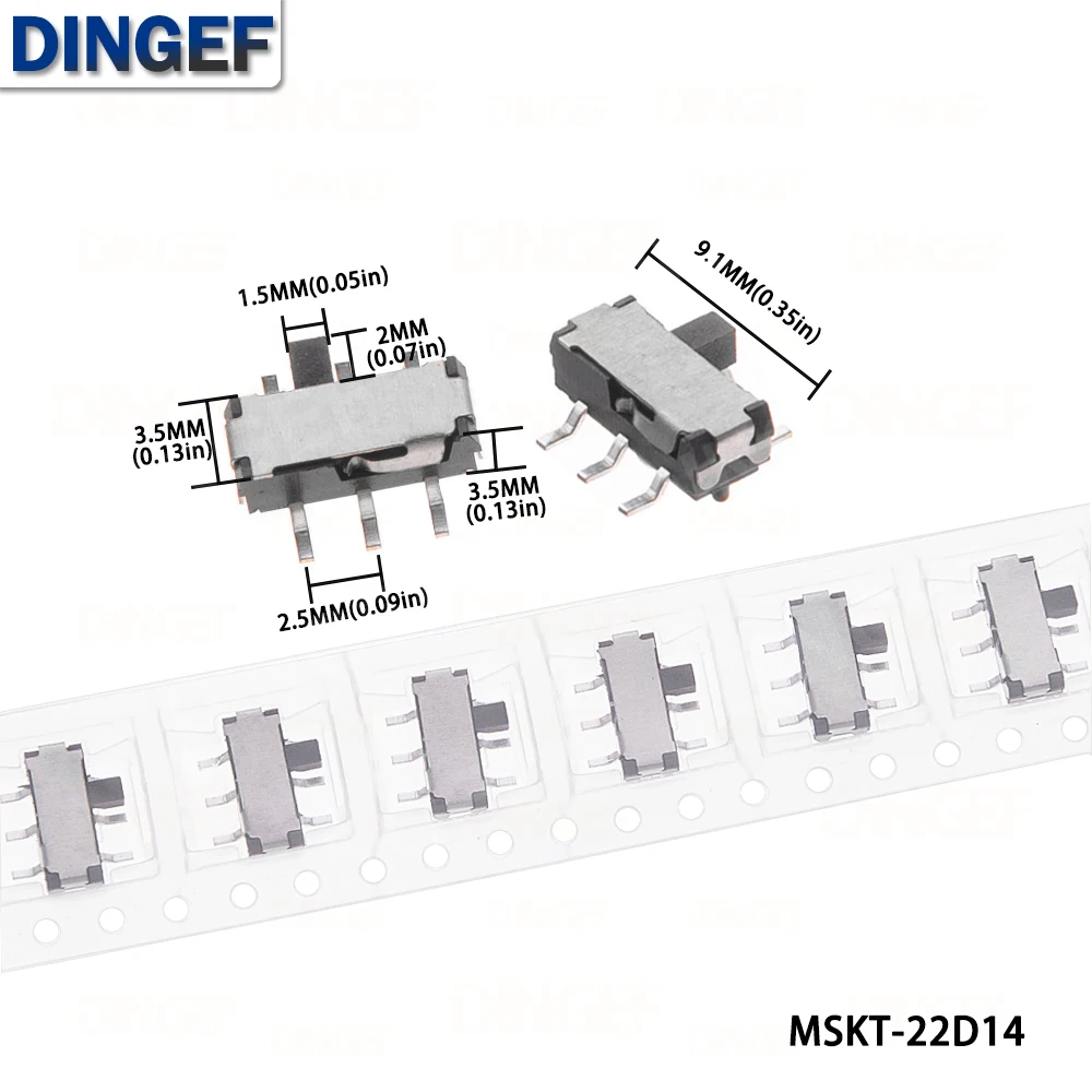 Bild 4: 20PCS MSK12C01/02 MSK23D19 Mini Miniatur DIP SMD 3PIN 6PIN 8PIN MSS23D18 Vertikale Dip 2P3T Schiebeschalter Griff Hohe 1,5/2/3 MM
