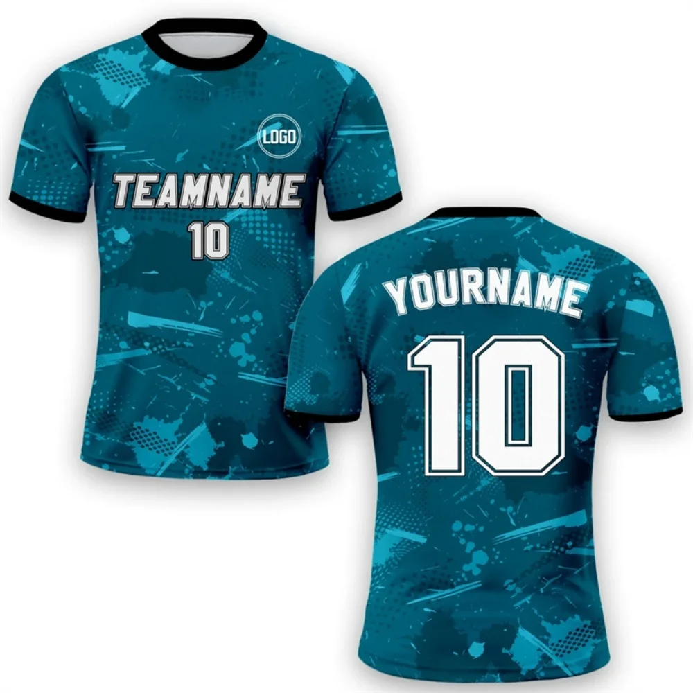New Customized Tie-dye Color Point Football Jersey for Men Unisex Football Short Sleeves Athletic Tee Shirts graphic t shirts