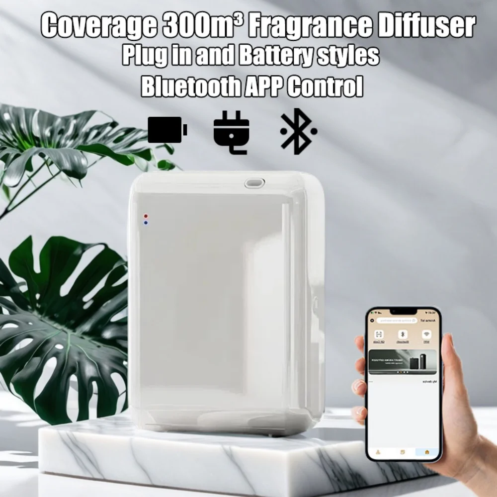 Fragrance Diffuser Electric Smell For Home Room Fragrance Waterless Diffuser Bluetooth Control Coverage 300m³ Air Freshener