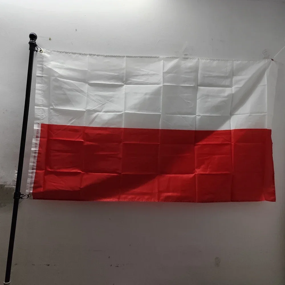 

Poland National Flag 90x150cm Hanging Polyester Decor with Classic White - Red Design Patriotic Display, Representing Polska