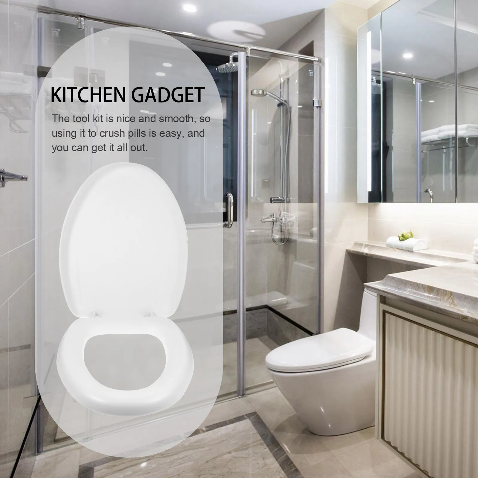 

Thickened Soft Toilet Seat Foam EVA Bathroom Accessory St Size Universal Structure Non yellowing Durability