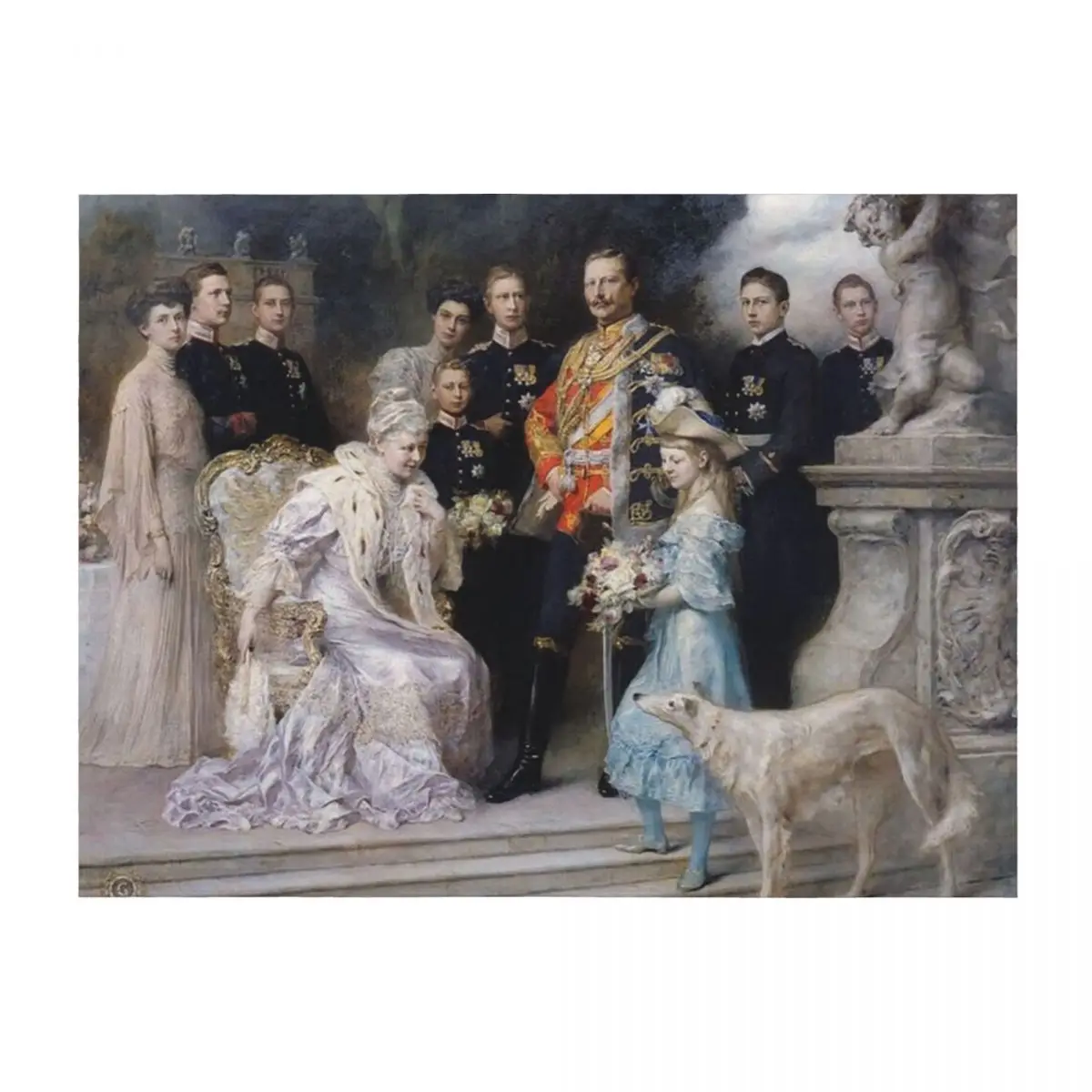 

Kaiser Wilhelm Silver Wedding Anniversary, 1906 Throw Blanket Flannel Fabric decorative funny gift Hairy Blankets