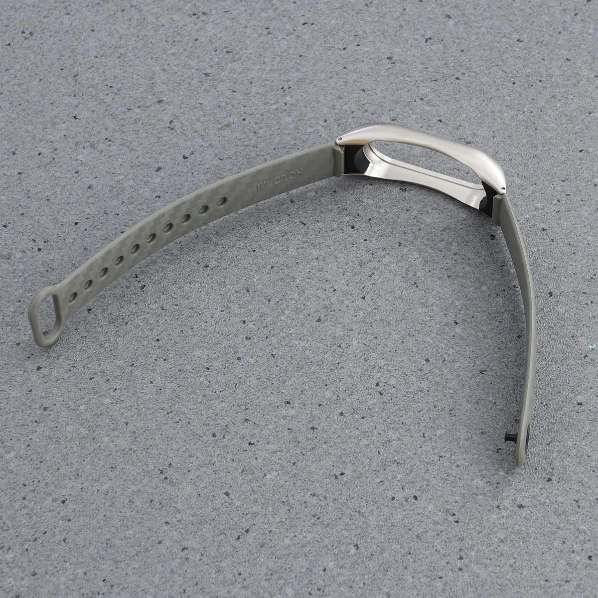 

Metal Casing Wristband Carbon Fibre Replacement Strap For Smart Band 2 Protective Cover Stylish Adjustable Accessory Grey