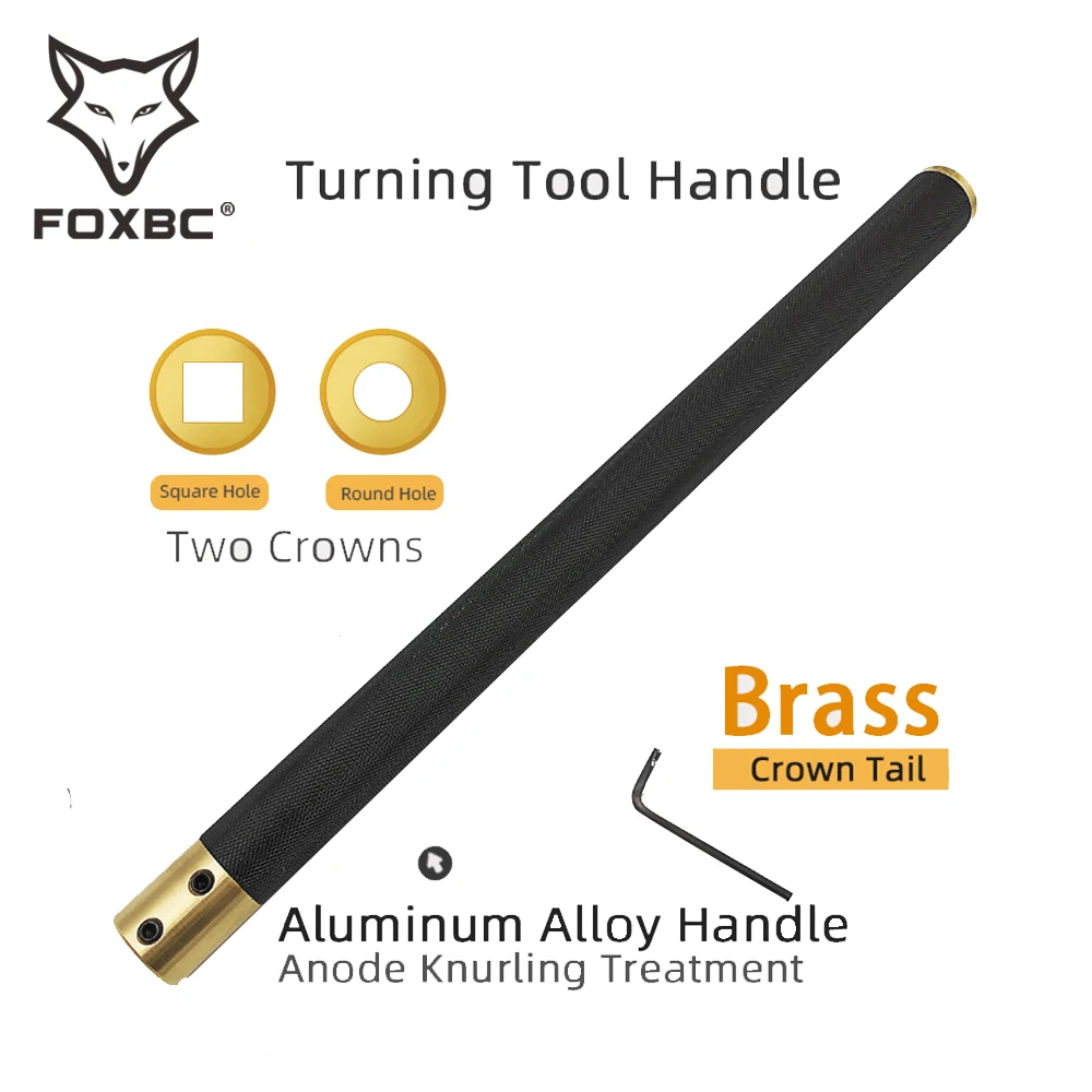 FOXBC outils de tournage du bois, manche de couteau en alliage d'aluminium pour le Kit d'outils de tournage de tour