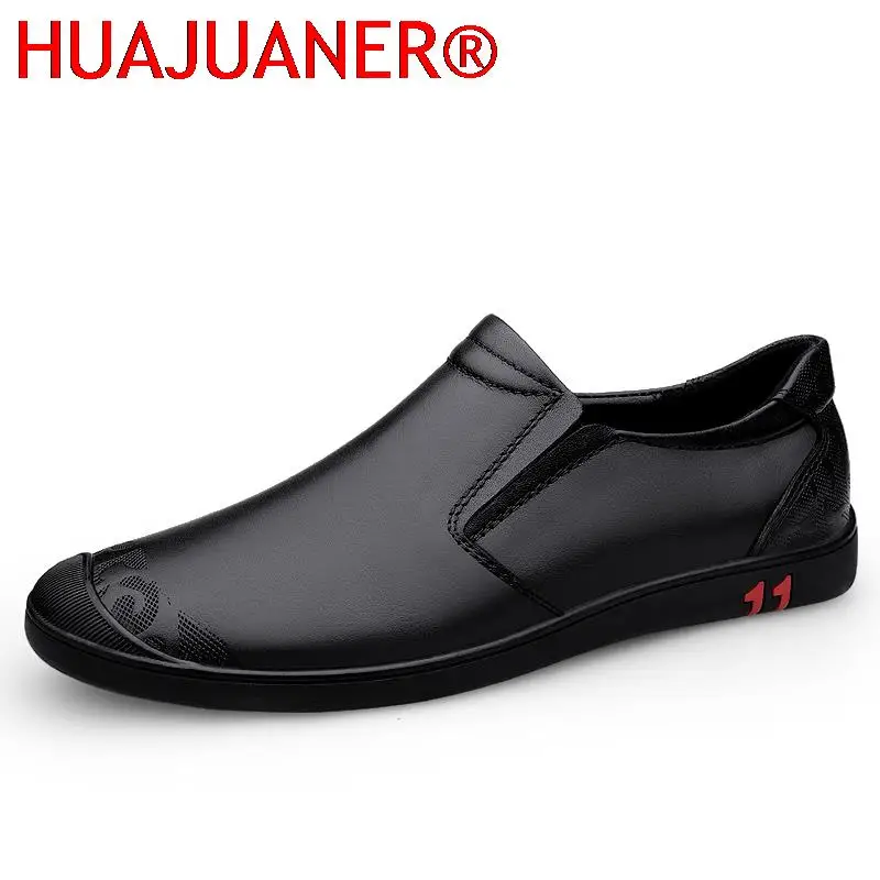 

Peas Luxury Shoes Men's Lazy Shoes Tide High Quality Casual All-match Genuine Leather Soft Sole Loafers Cow Leather Shoes Men