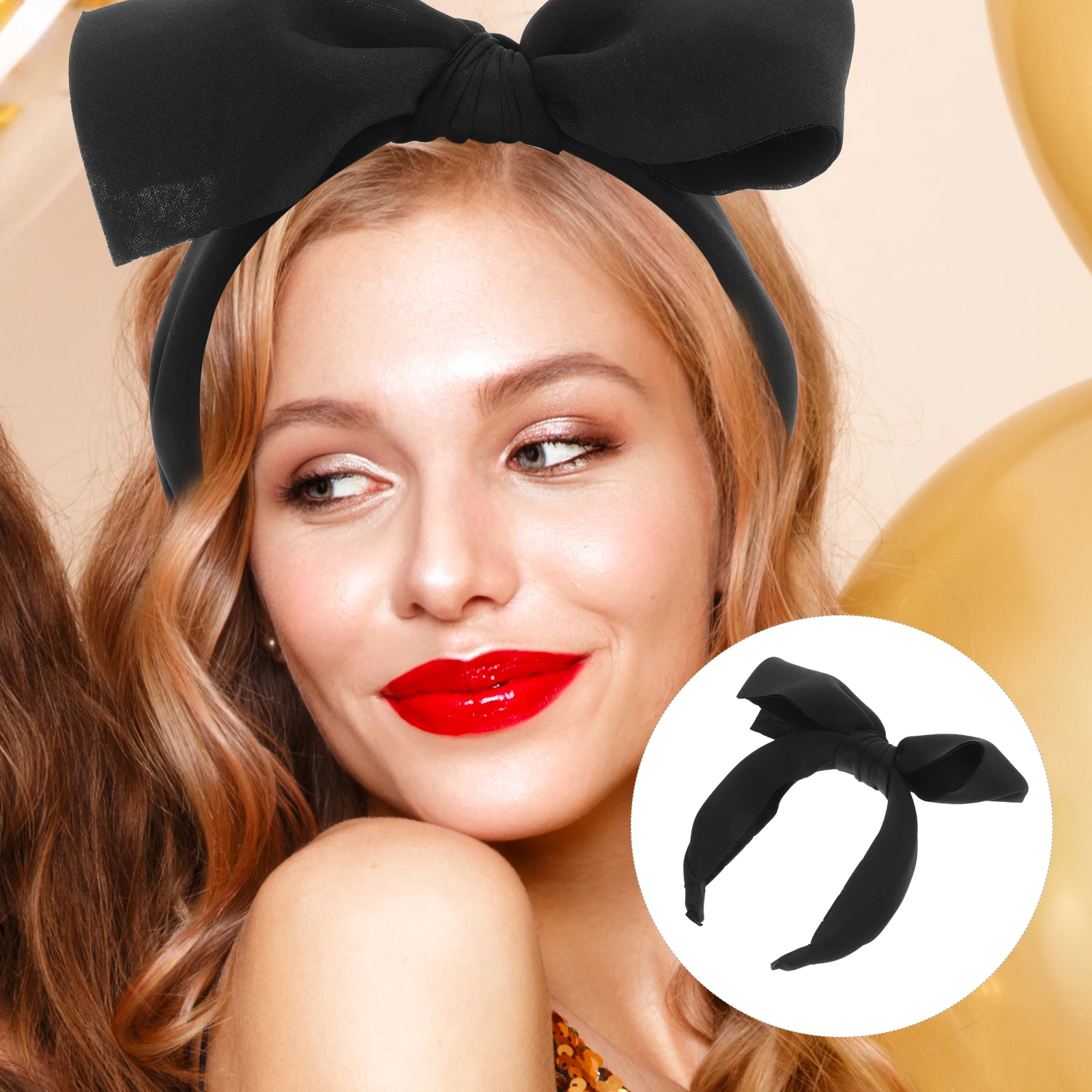 

Large Bow Hair Large Bow Headband Accessories Sponge Decorative Girls Fashionable Decorative Headband Everyday Wear