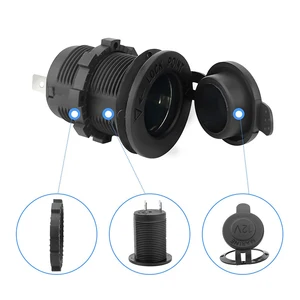Çakmak soketi araba, motosiklet, deniz, ATV, RV çakmak soket fiş güç çıkışı soketi priz 12V dc priz su geçirmez Çakmaklı sigara kutularının ilk 5 satışı-no. 2