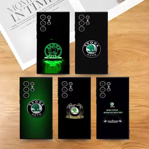 Car logo brand S-Skoda Phone Case for Samsung S series s20 s21 s22 s23 s24 FE Plus Ultra TPU Soft to Skin-friendly case