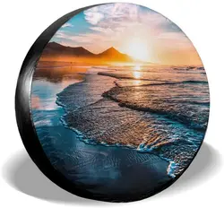 Beach Spare Tire Covers for Wheel for RV Motorhome Boat Trailer Camper Van SUV