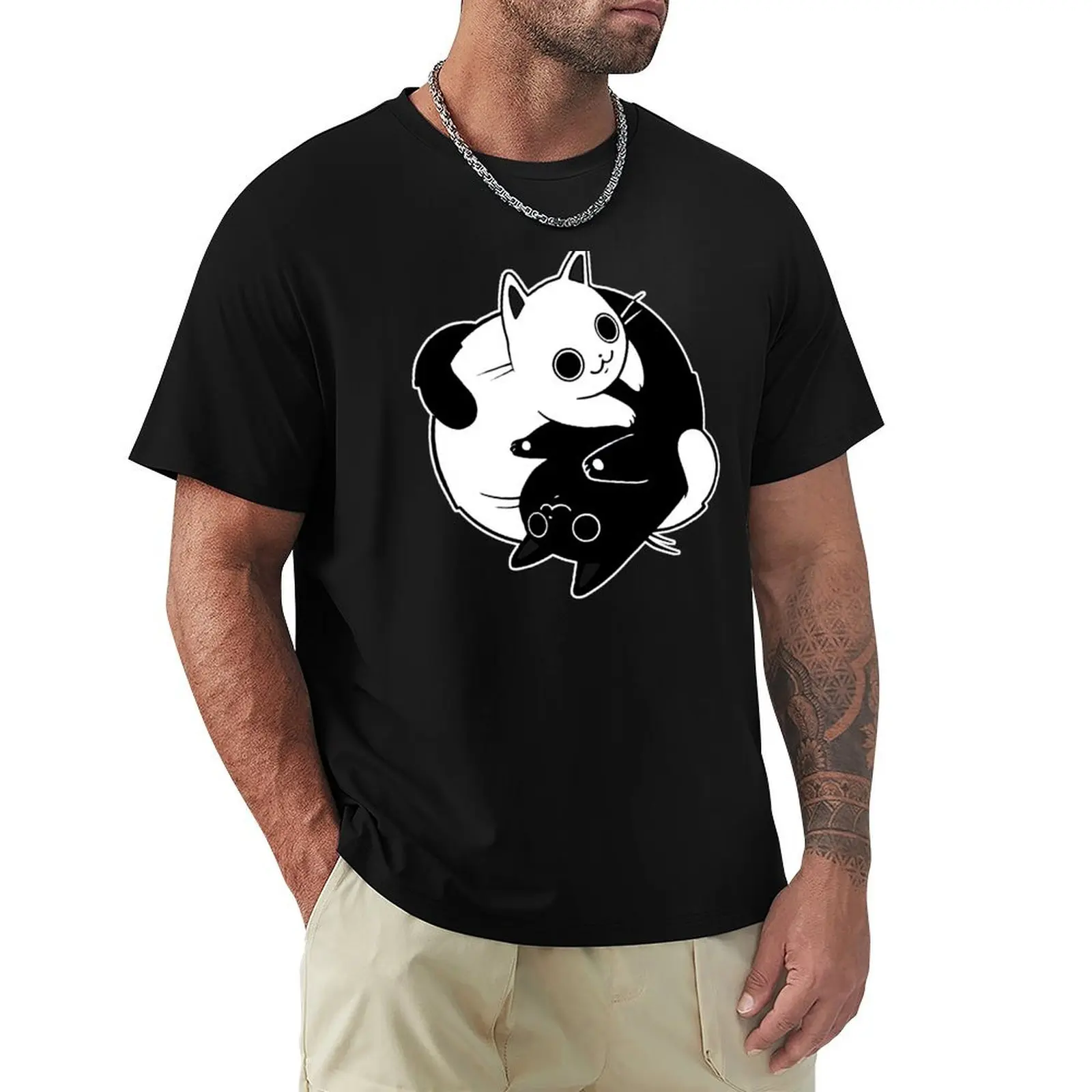 When Opposite Kitties Attract T-Shirt Soft Lightweight Cotton T-Shirt