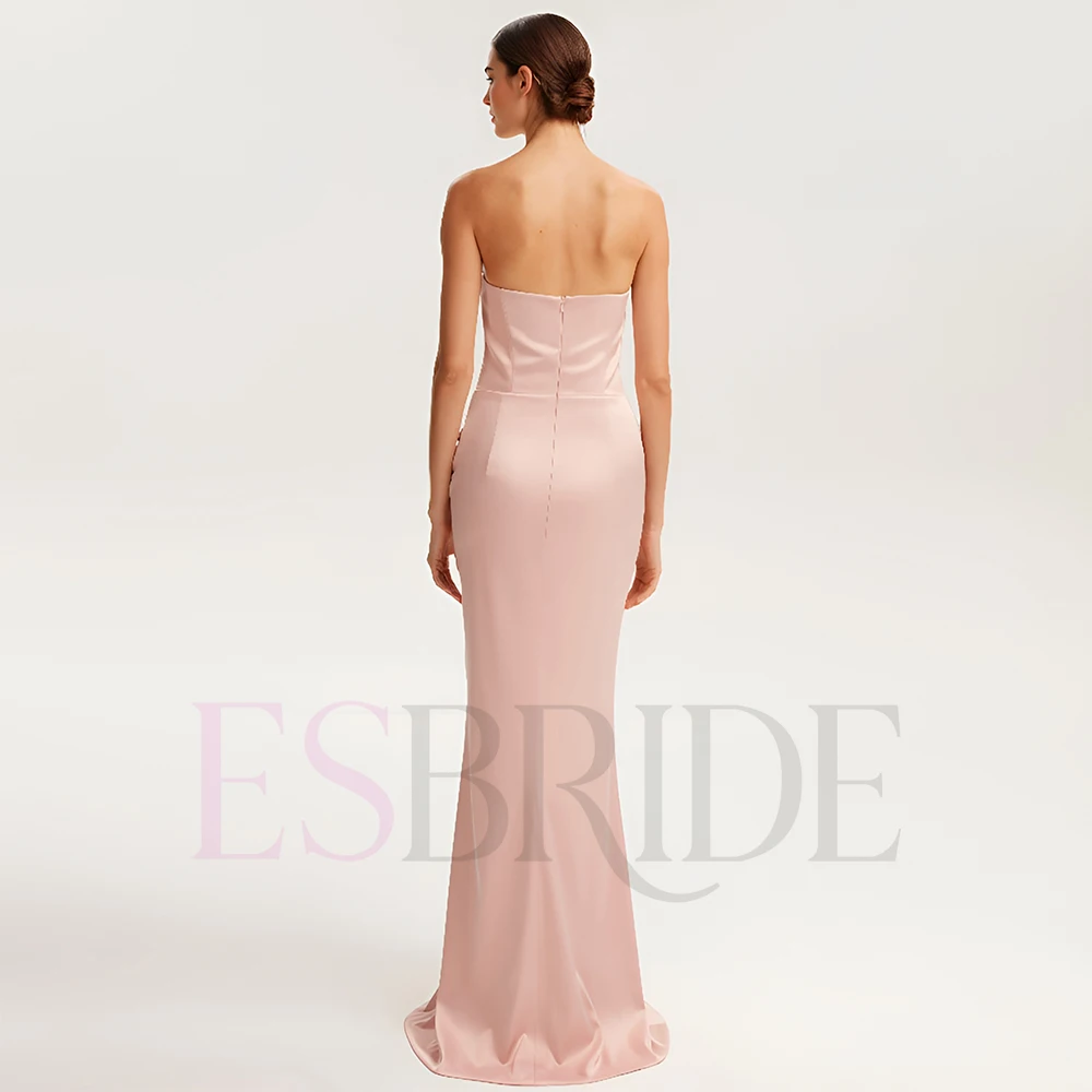 ESBRIDE Abiti da festa Donna Abito da ballo senza spalline Lunghezza pavimento Straght Abito da sera elegante Abiti eleganti per la laurea giovanile