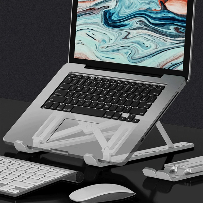 Alumínio dobrável Laptop Stand, Tablet Stand, MacBook Pro Notebook, 1 Pc