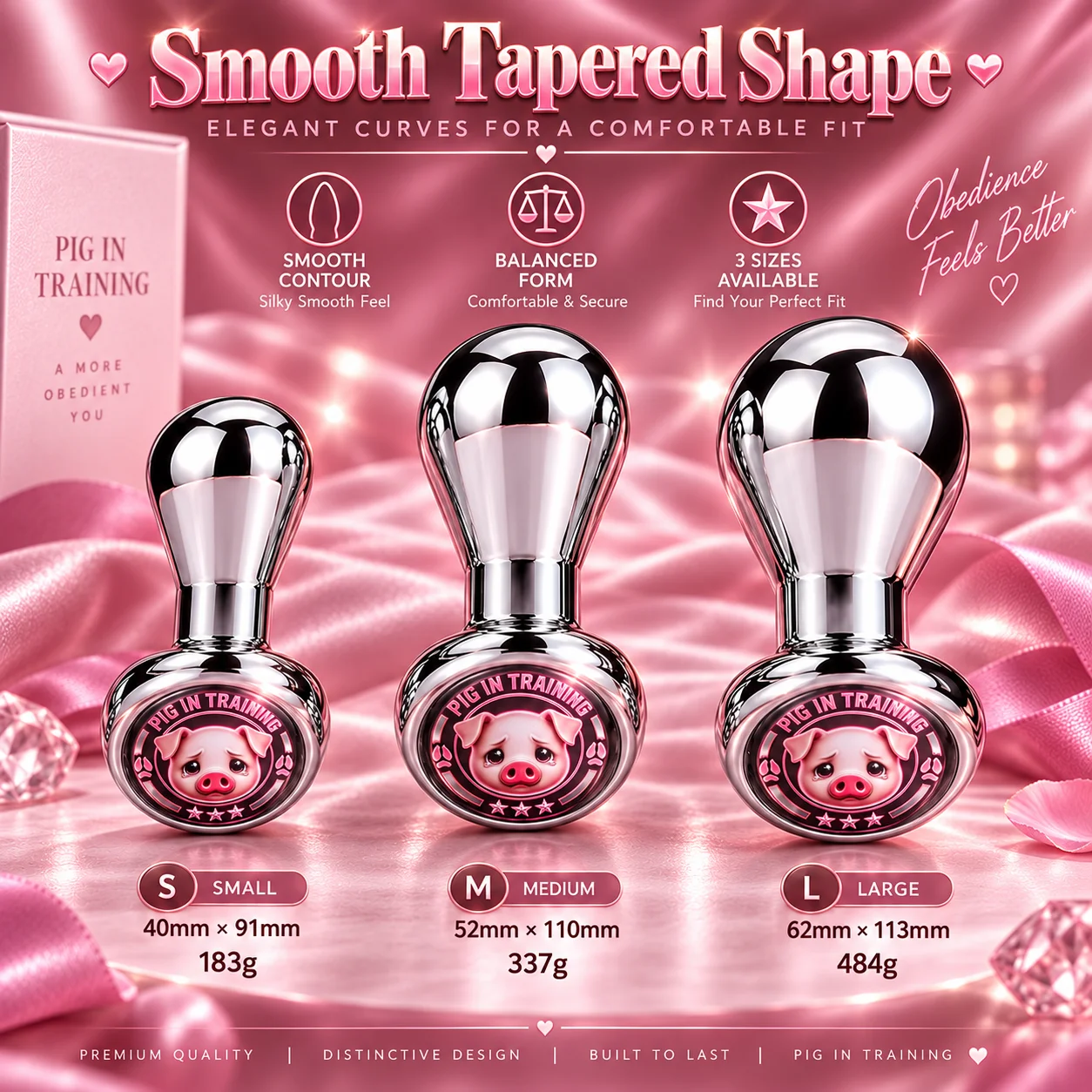 Pig in Training Sissy Femboy Gay Locked Metal Anal Plug Men Butt Plug Butt Toy Dildo Masturbator Anal Sex Toy Adult Product - view 6