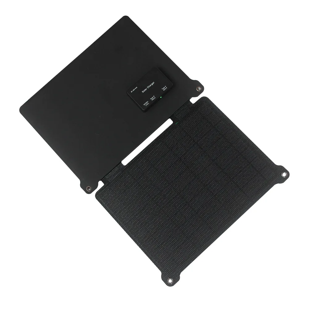 Легкое складное зарядное устройство для солнечной панели ETFE, 21 Вт, портативный блок питания, выход USB + DC + Type-C для кемпинга, пешего туризма, путешествий на открытом воздухе