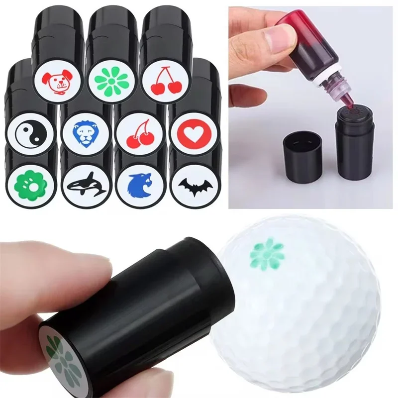 1 Pcs Golf Ball Stamper Marker Impression Seal Quick-dry Plastic Various Portable Long Lasting As Gift Golf Accessories