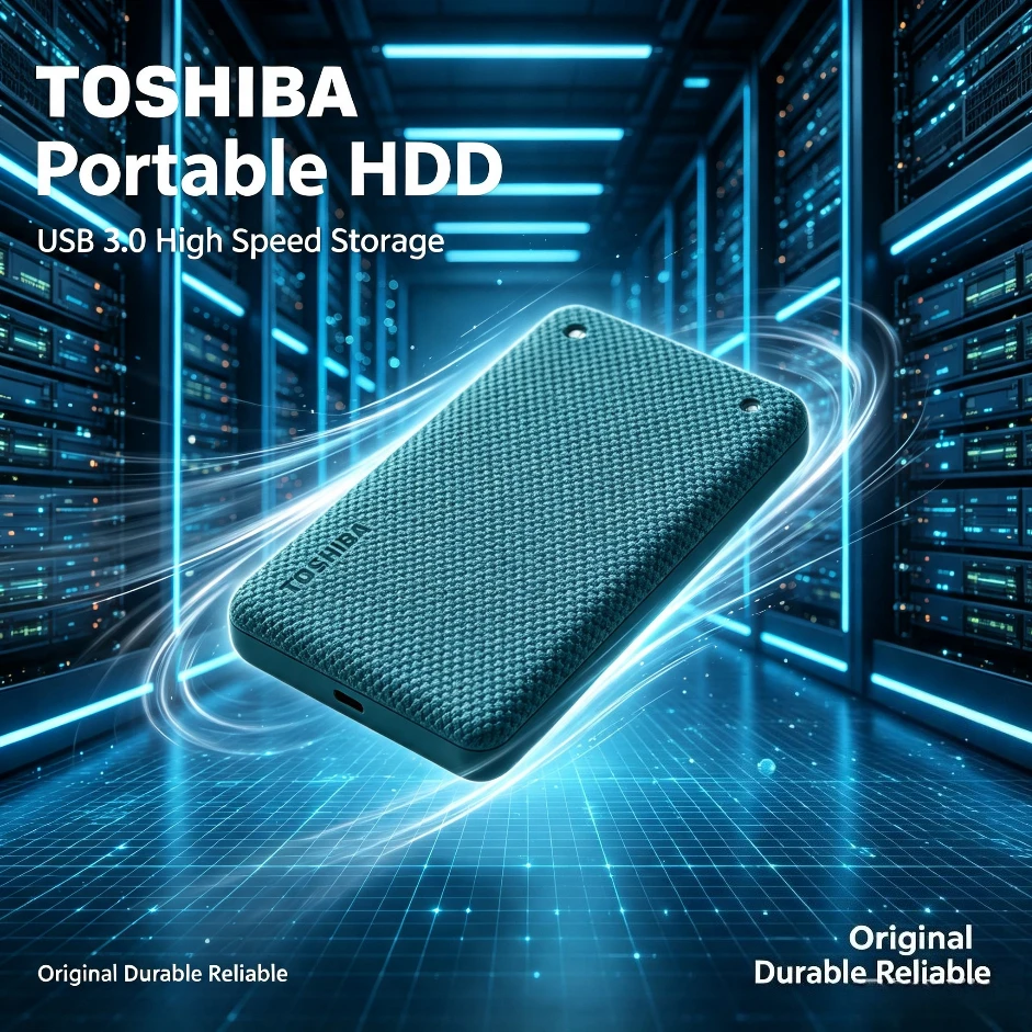 For New Toshiba V10 Green Portable External Hard Drive USB3.0 Mobile HDD Storage Disk for Laptop Desktop PC File Data Backup