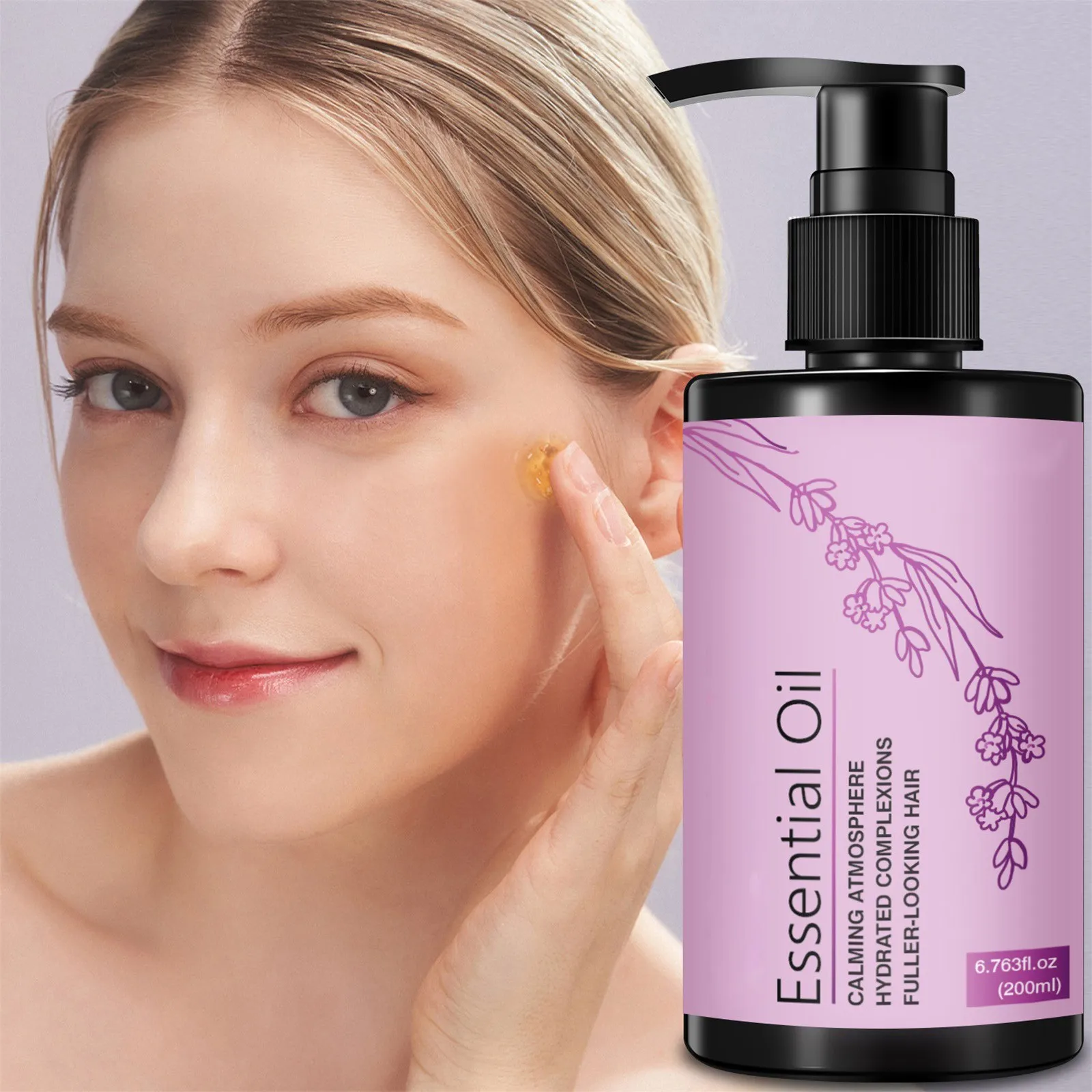 

Lavender Skin Care Lotion, Smooth Hair, Soothing Body Massage Oil, Sleep, Full Body SPA，For Home Spa Self-care（200ml）Gifts