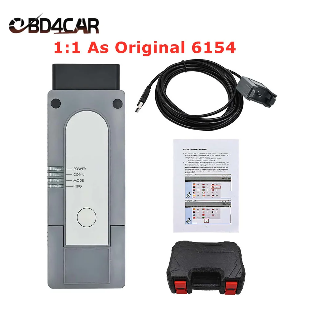 Оригинальный сканер Shell 6154 DoIP CAN FD WIFI V24.1.1, драйвер не требуется, лучше, чем автомобильный диагностический инструмент VNCI 6154A 5054A Till 2024