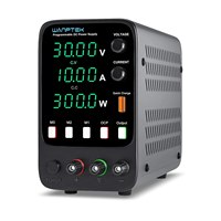 WANPTEK Adjustable DC Power Supply 30V 10A Laboratory Power Supply Highly Accurate 4-Digit LED Display with 3-Group Data Storage