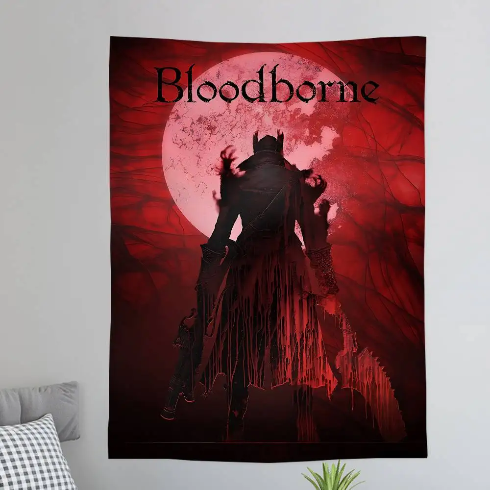 Gaming Bloodborne DIY Wall Tapestry for Living Room Home Dorm Decor Wall Art Decor