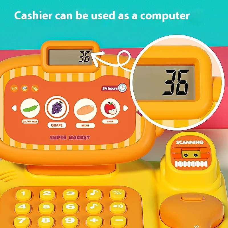 Mailebao Children'S Cash Register Toy Girl Play Home Supermarket Cashier 3-Year-5-Year-Old Boy Baby Birthday Gift Christmas