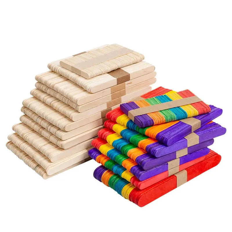 50 Unidades de Ferramenta de Resina, Palitos Agitadores de Epóxi, Palitos de Sorvete Artesanais, Molde de Resina DIY, Palitos de Gelo de Madeira