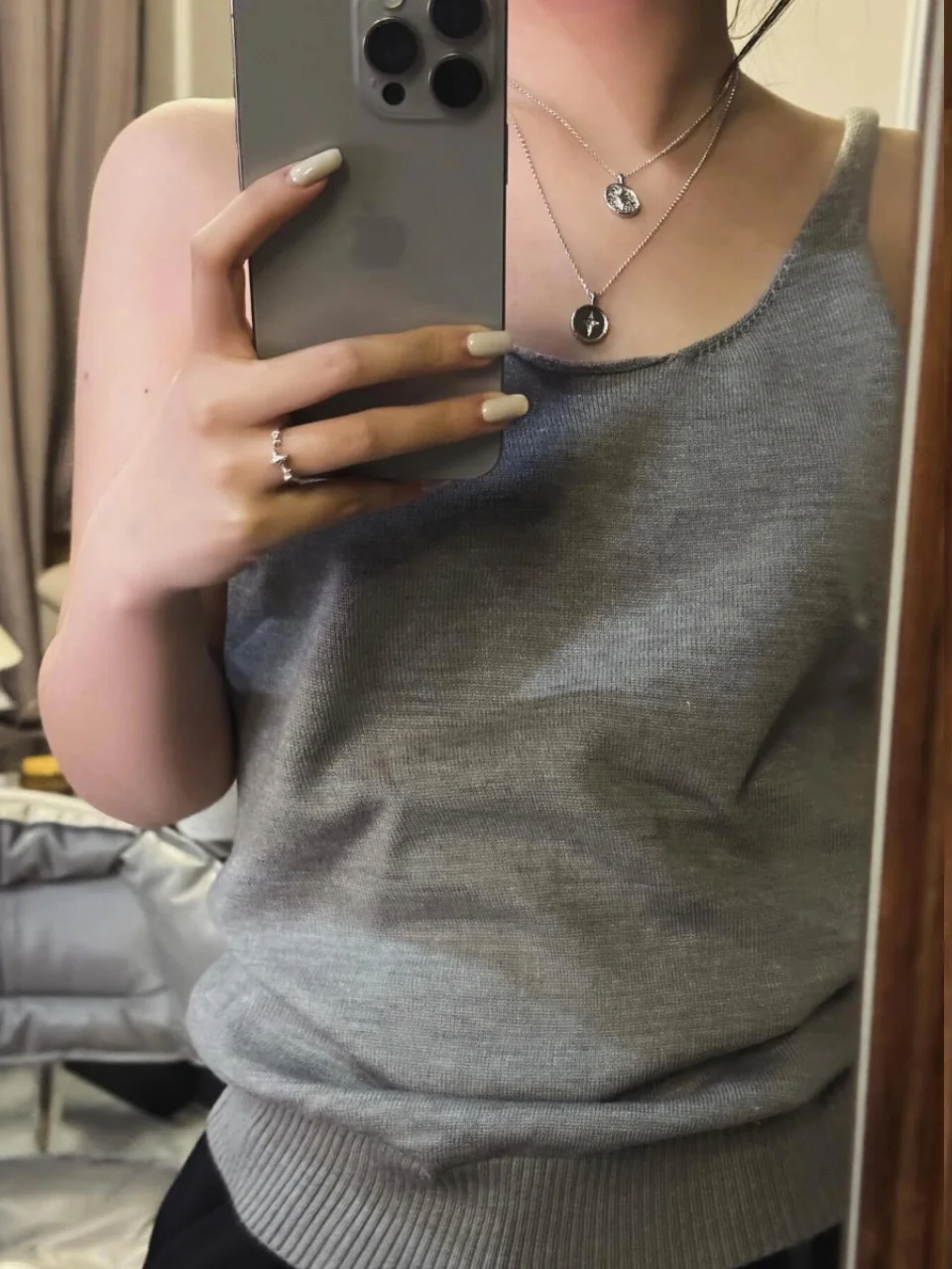 Ceco sin espalda de alto nivel con diseño de chica picante de estilo americano para mujer, Top hoado sin mangas con tira...