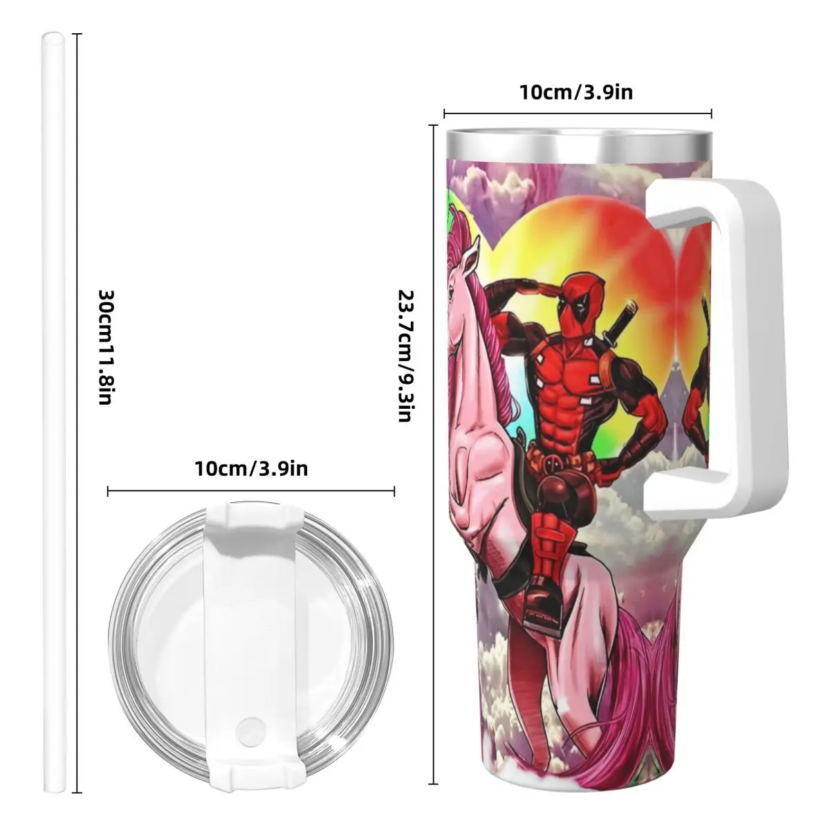 Roestvrijstalen Tumbler Deadpool & Wolverinecartoon Thermische Cups Fantasie Lekvrije Koude En Hete Auto Mokken Rijden Waterfles