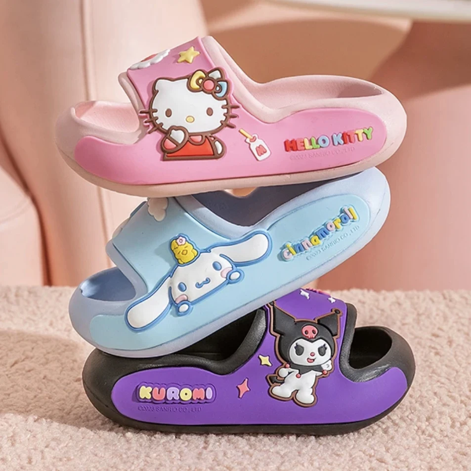 Sanrio Brand Children's Cartoon Slippers Women's Indoor Non-slip Thick-soled Home Shoes Outdoor Sandals For Boys and Girls