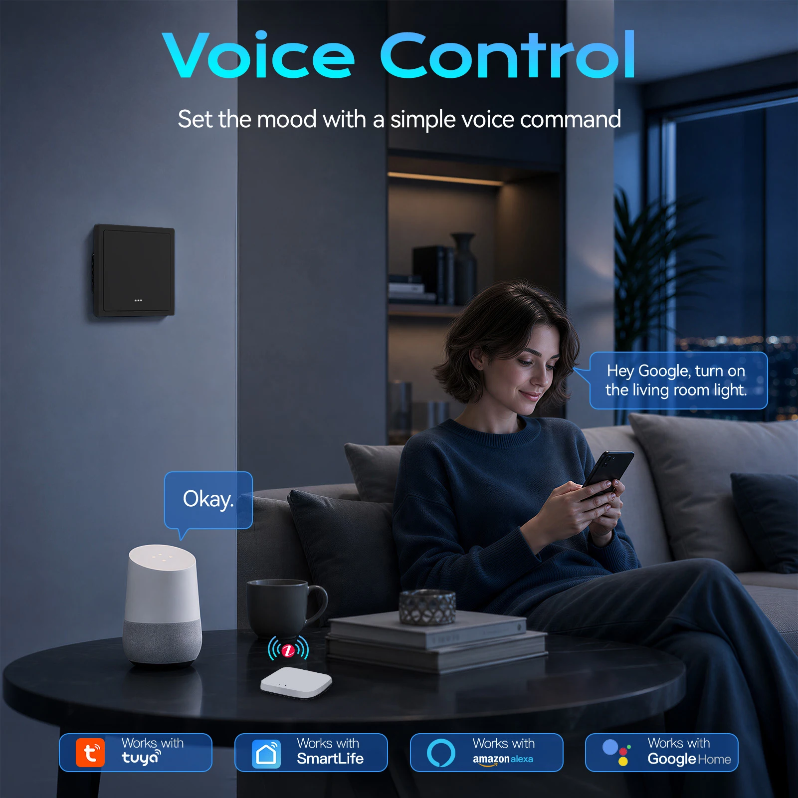 BSEED E Grand Series 1/2/3/4Gang Zigbee Button Switch Module Curtain Shutter Plastic Frame Smart Socket DIY Part Tuya SmartLife