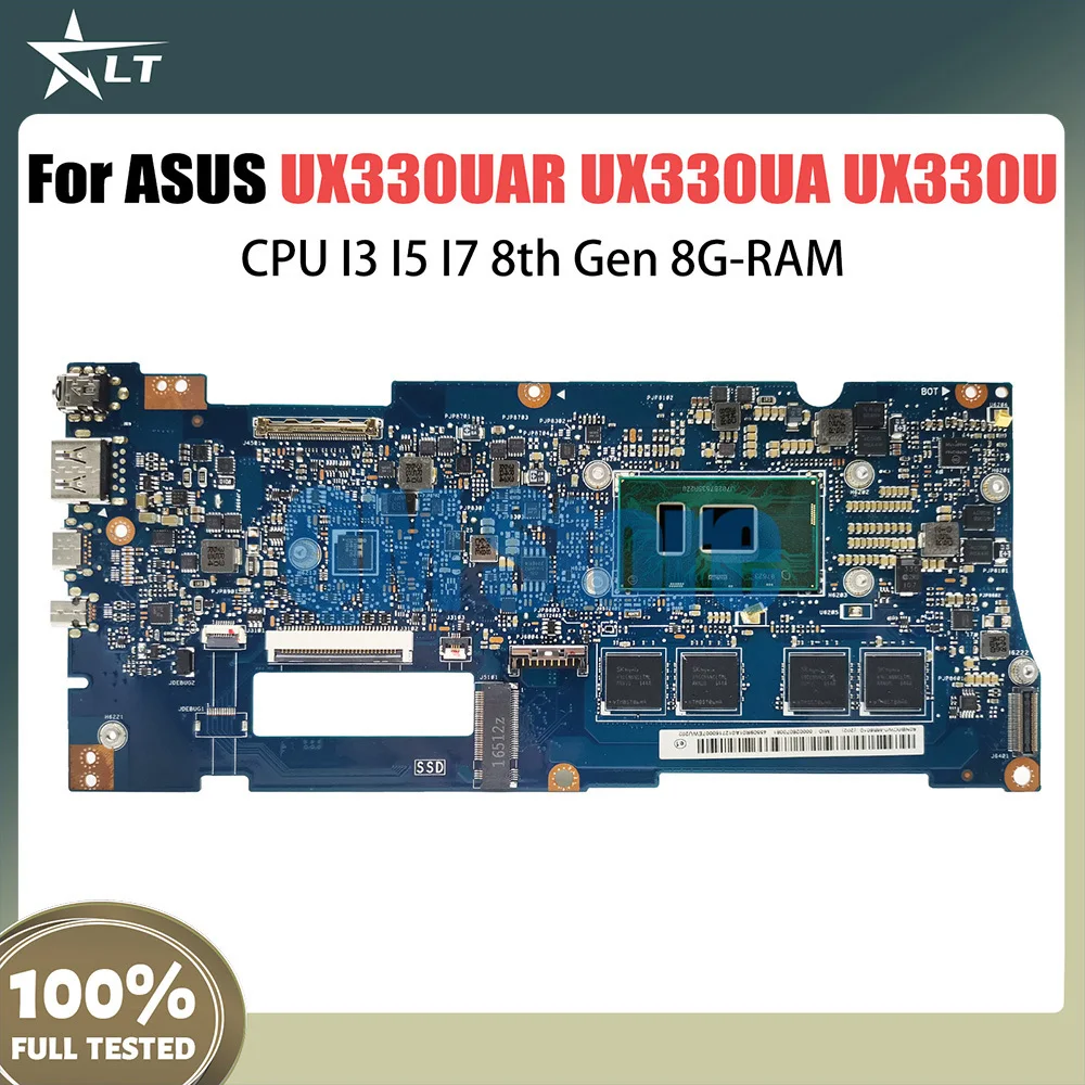 

UX330UAR Mainboard For ASUS UX330U UX330UAK UX330UA Laptop Motherboard I3 I5 I7 8th Gen CPU 8GB RAM 100% Test OK