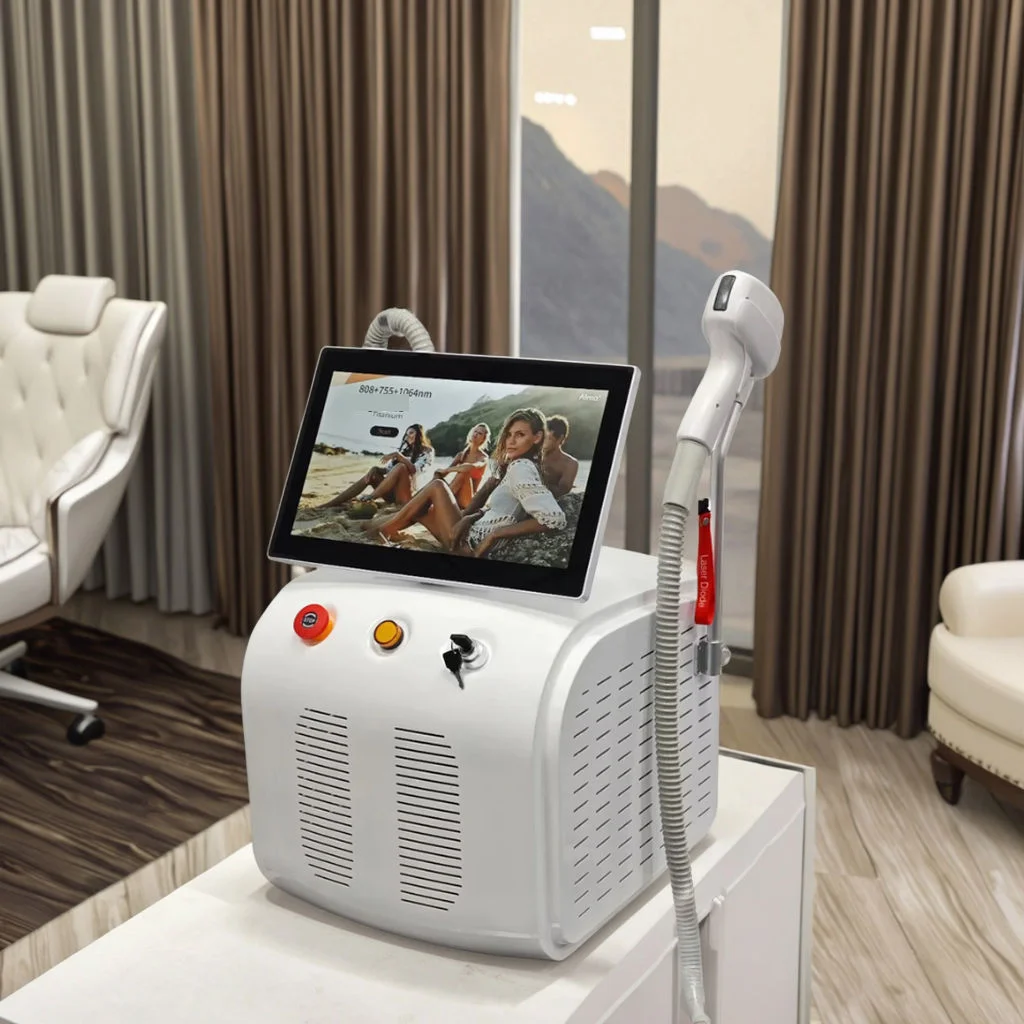 

2025 Latest Ice Point Cooling Painless Three Wave 808nm Laser Diode Hair Removal Machine/755 8081064 Diode Laser Machine