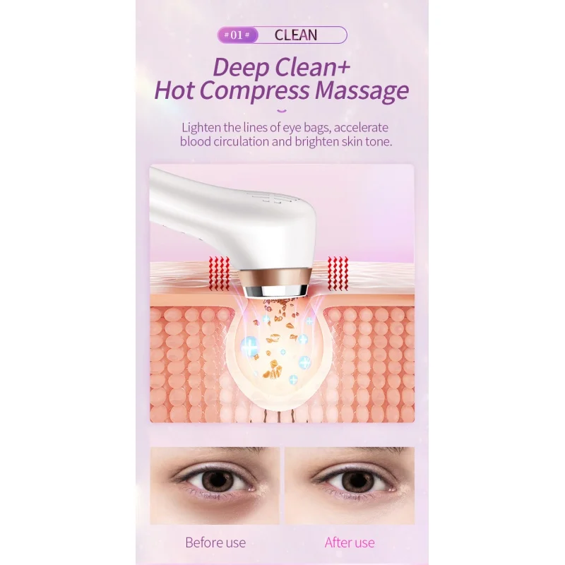 Heimgebrauch Ionen heiß und kalt Beauty-Gerät Augen massage-Tool mit Wärme & Vibration Augenringe