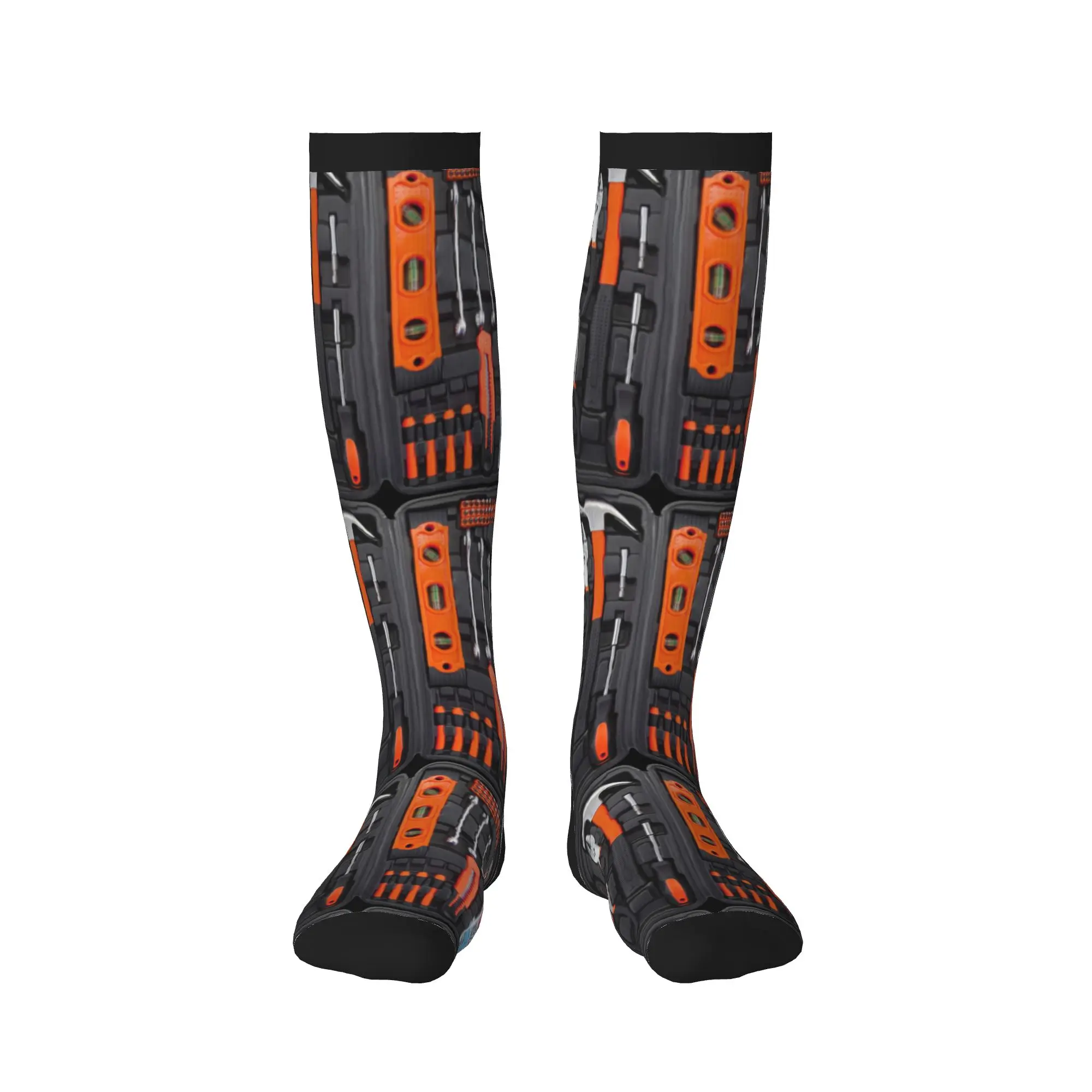 Mechanics Large Toolbox Dress Socks Men Women Warm Fashion Novelty Mechanic Sports Compression Socks