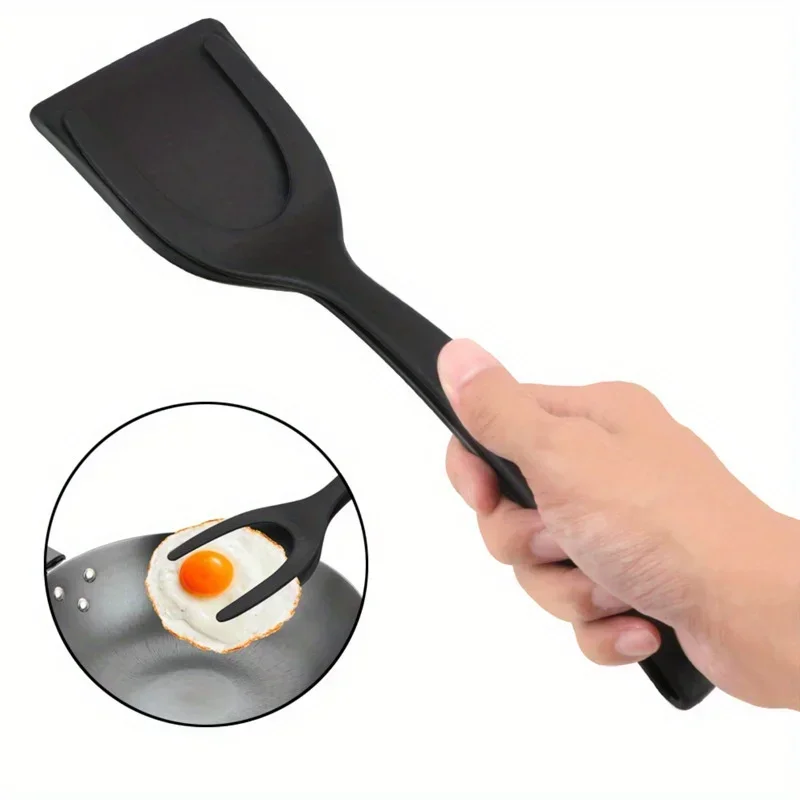 2 in 1 Fried Egg Clip Shovel Non-Stick Kitchen Silicone Spatula Omelette Toast Bacon Clamp Frying Steak Kitchen Accessories