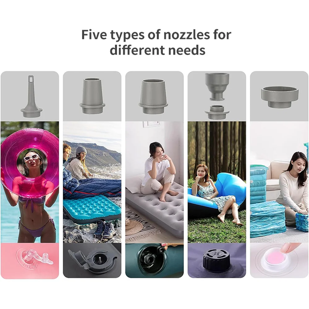 Electric Air Pump Portable Wireless Air Compressor Inflator/Deflator Pumps For Inflatable Cushions Air Beds Boat Swimming Ring