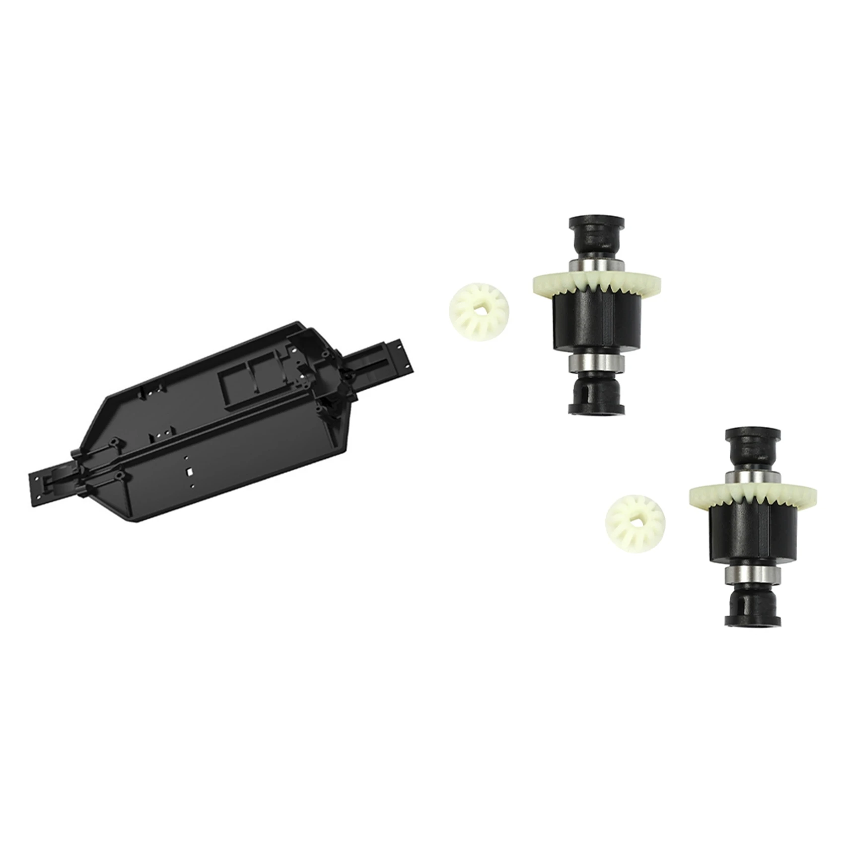 مجموعتان من أجزاء السيارة RC: قطعة واحدة من لوحة إطار هيكل الهيكل ومجموعة واحدة من مجموعة تفاضلية للسيارة RC #3